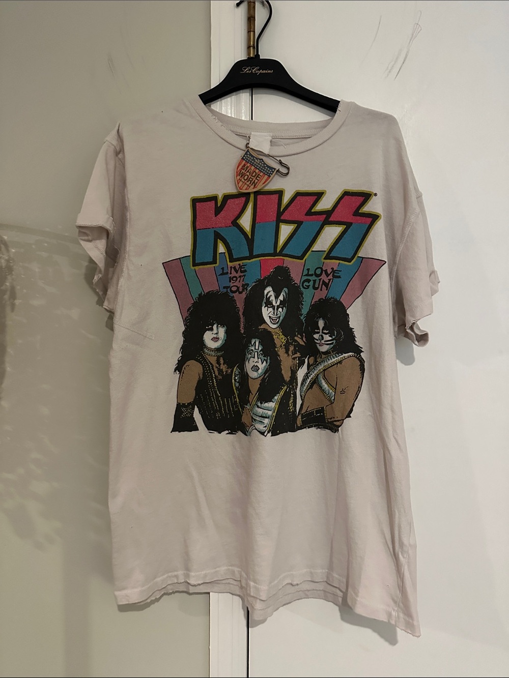 NWT MadeWorn KISS tee size Medium  each MadeWorn item is Uniquely distressed